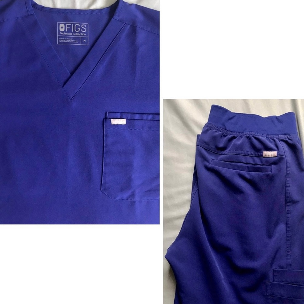 FIGS Mens Scrub Set Royal Blue